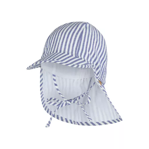 Sterntaler csíkos sapka tarkóvédővel