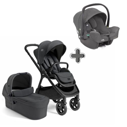 Joie Signature Finiti 2in1 babakocsi Ebony + i-Snug 2 hordozó Shell gray