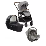 Joie Versatrax babakocsi szett i-Snug2 hordozó Pebble + Signature Ramble mózeskosár Eclipse