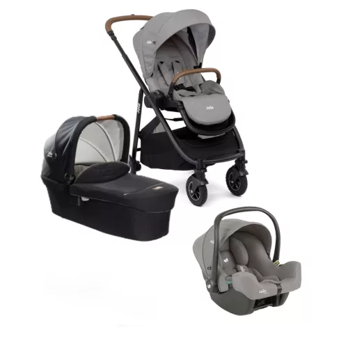 Joie Versatrax babakocsi szett i-Snug2 hordozó Pebble + Signature Ramble mózeskosár Eclipse
