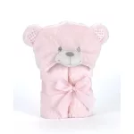 Mora POMPON BEAR P86 pléd 75*95  04-pink - dobozos