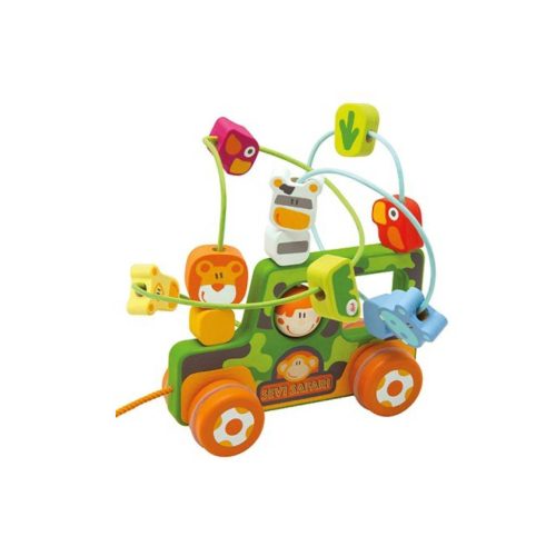 Sevi Infant Toys fa játék - Szafari labirintus kerekekkel