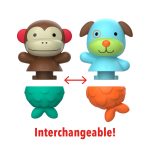 Skip Hop Zoo Mix & Match Flippers fürdőjáték majom és kutya
